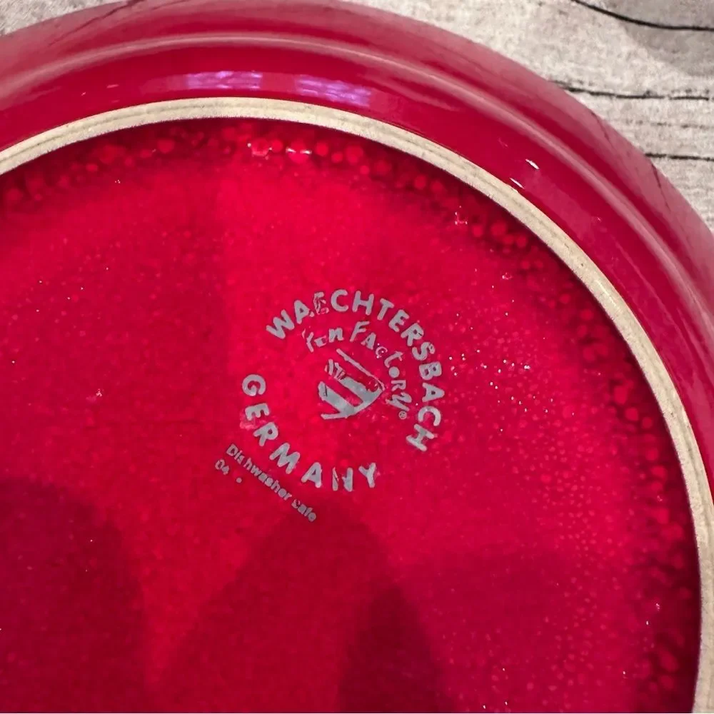 Lot of 4 Waechtersbach Fun Factory Earthenware 8” Low Bowls Discontinued German